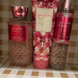 Bath And Body Works GINGHAM GORGEOUS body care 3pcs